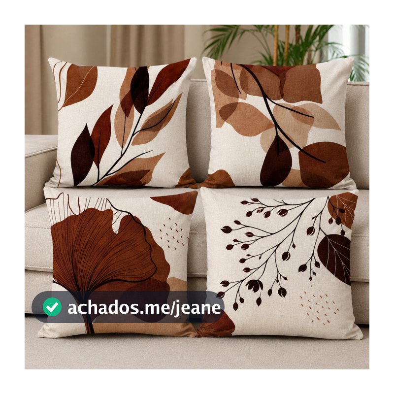 Kit 04 Almofadas Decorativa Estampa Digital Com e Sem Enchimento