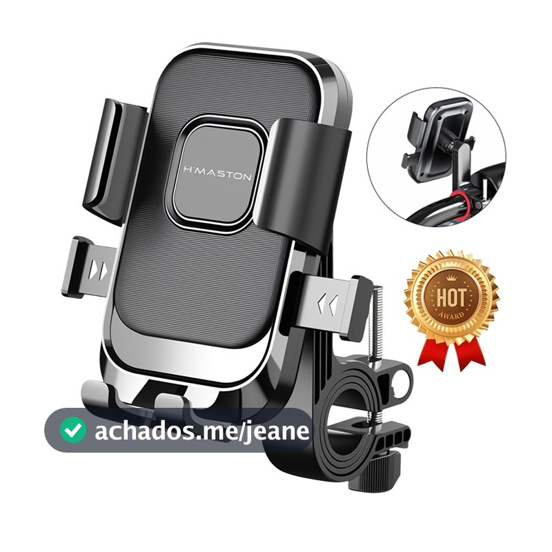 Suporte Para Telefone Motocicleta e Bicicleta 360 ° Ajustável Montagem De Giratória,com Proteção à prova de choque
