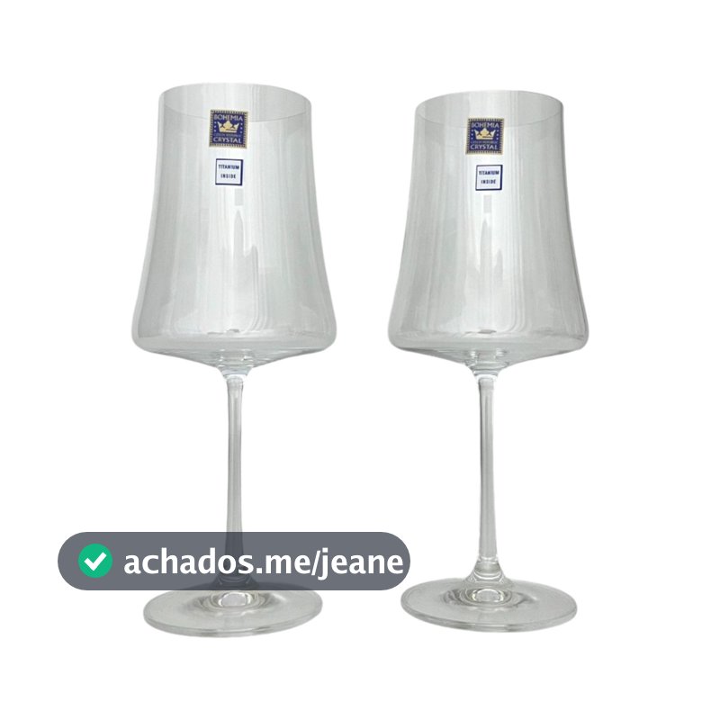 02 Unidades de Taças Para Vinho Cristal Bohemia Original 560ml Linha Xtra