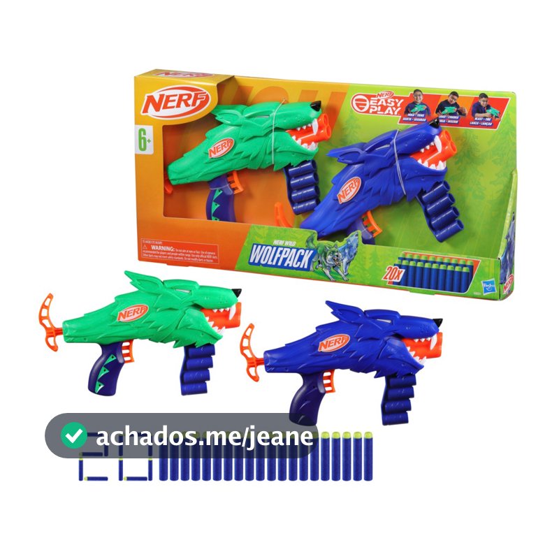 Lançador De Dardos Nerf Wild Wolfpack Easy Play - Hasbro G0031