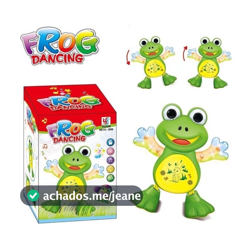 Sapo Dangante Brinquedo Musical Anda Mexe Luz E Som Brinquedo Sapo Sapinho Dangarino
