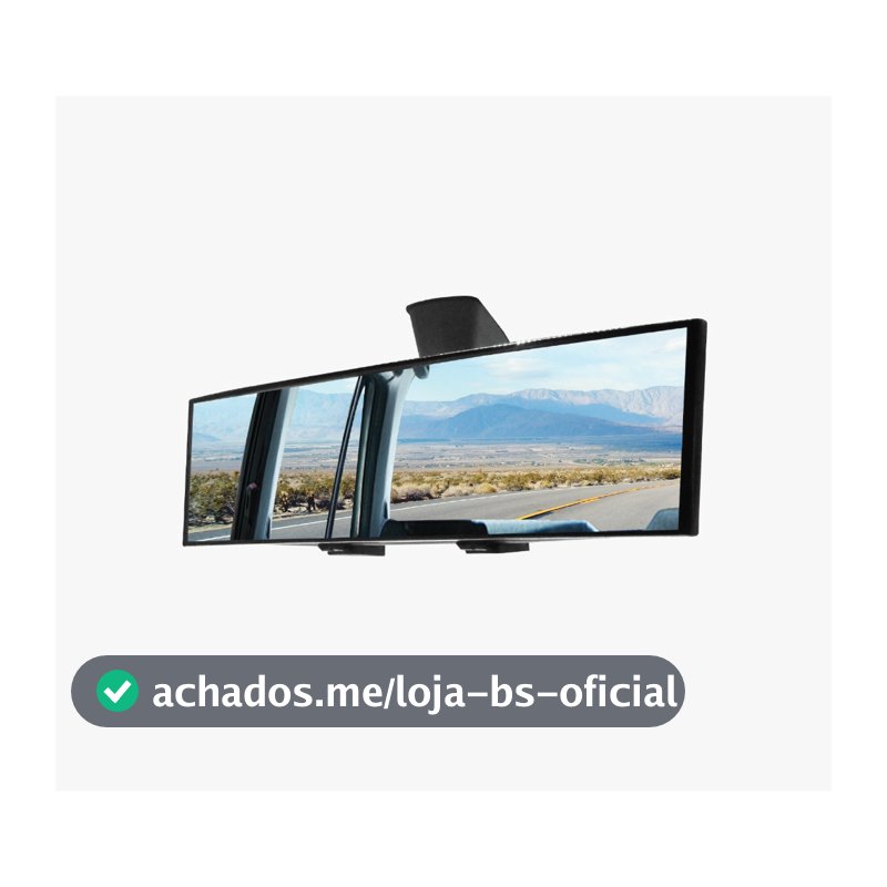 Espelho Retrovisor Interno Universal Panorâmico Automotivo Para Carros Com Ponto Cego 300mm