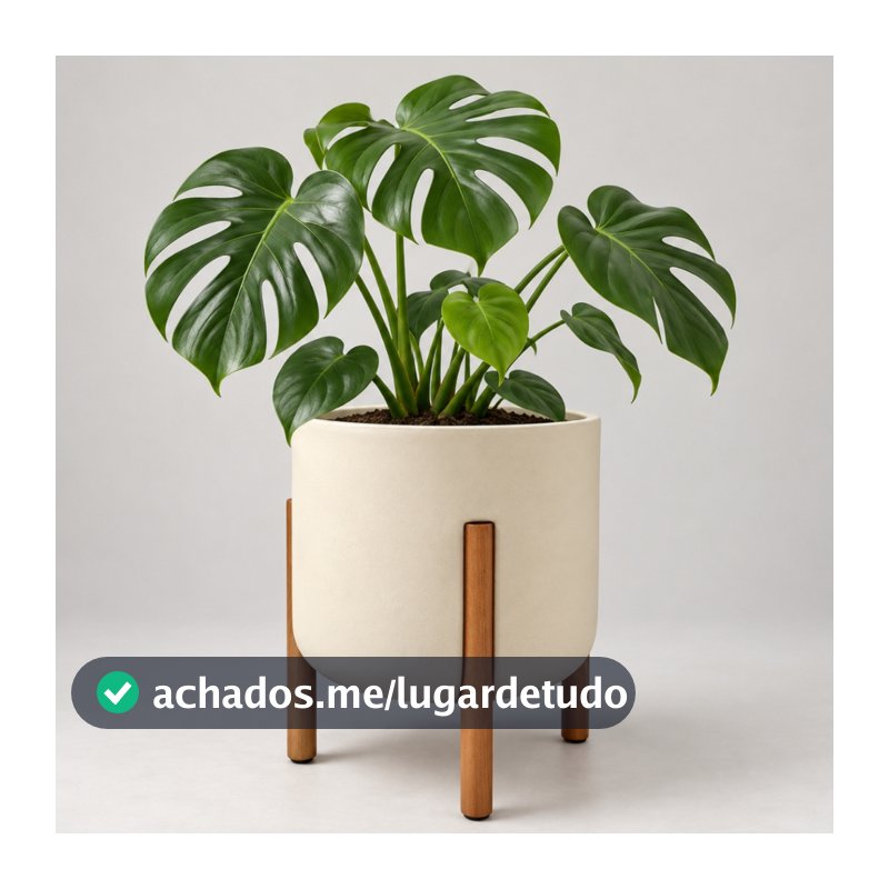 Vaso Polietileno Para Plantas com Pé de Madeira Vaso Nórdico com Suporte