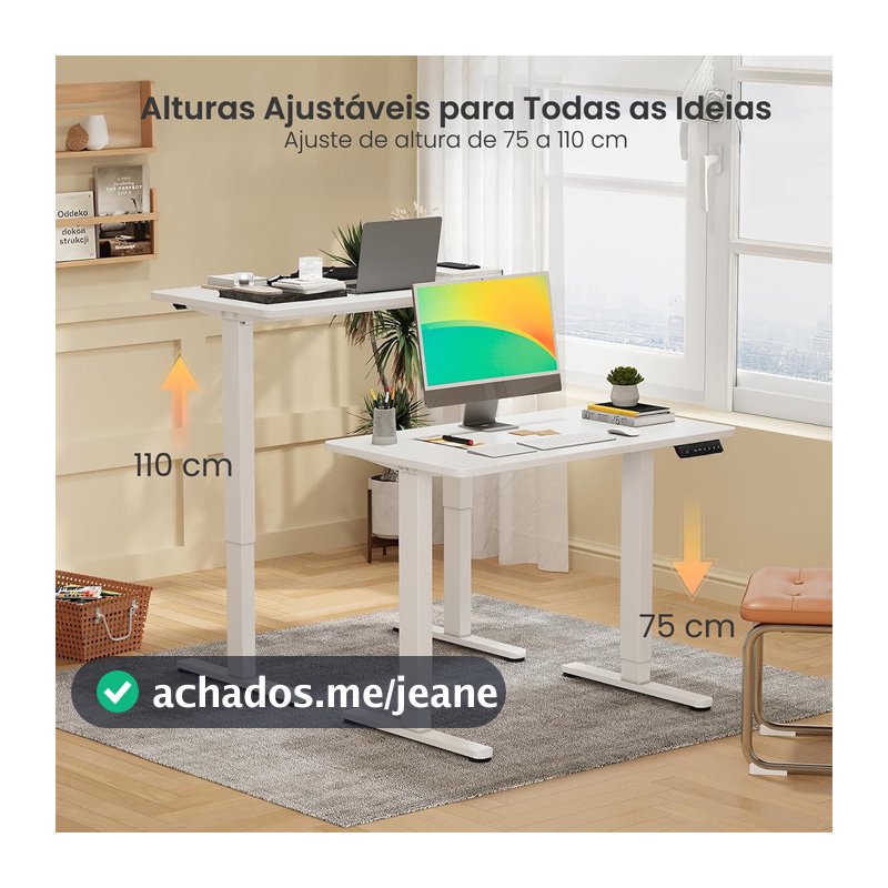 Mesa com Regulagem de Altura Elétrica,Mesa Eletrica Ajustavel escritório ergonômica para computador
