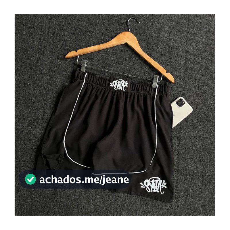 Bermuda Syna Hip Hop streetwear  Estilo Gringo Premium Short SynaWorld Central Trap Y2k Dry-fit Elastano