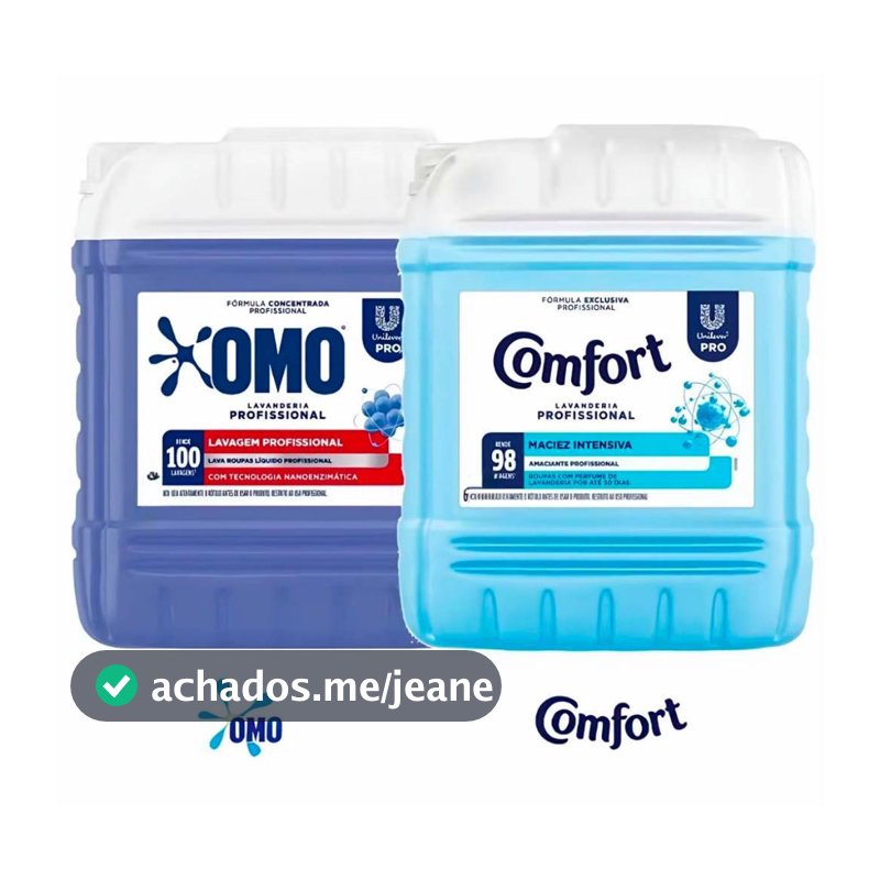 Lava Roupas 5LitrosOMO Lavagem Perfeita + Amaciante COMFORT