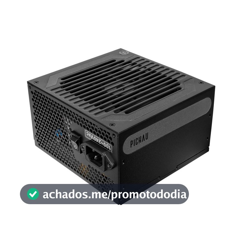 Fonte Pichau Nidus 650L, 650W, 80 Plus Bronze, Preto, PG-NDL650-01BR