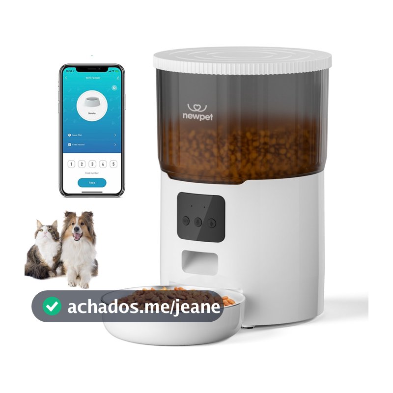 Alimentador De Ração Para Cães Gatos Dispensador Wifi 4 Ltrs - Bivolt
Dispensador Newpet