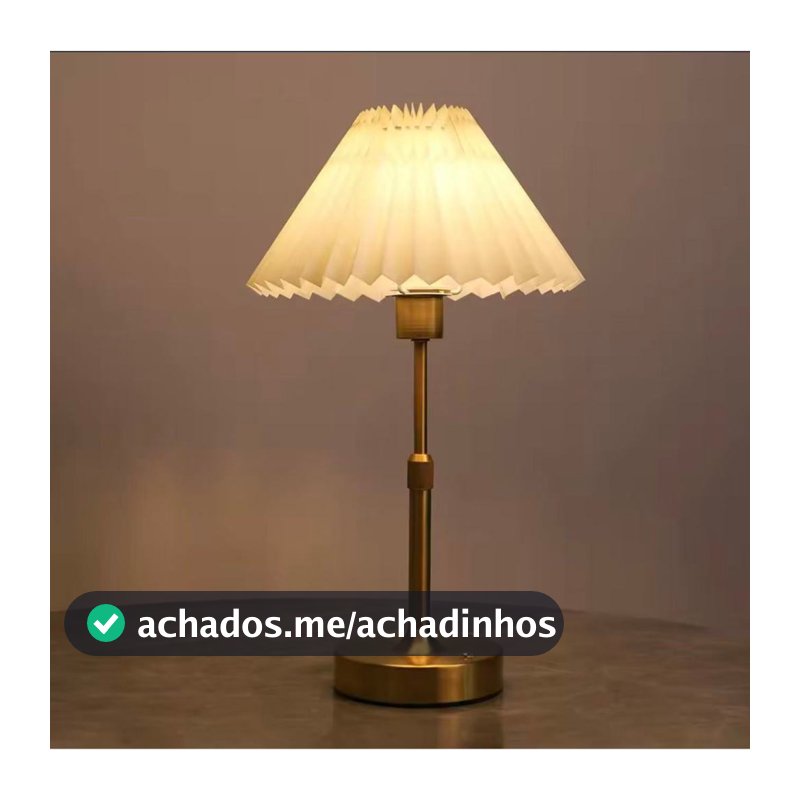 Luminária de mesa LED revestida em tecido, recarregável com  toque, com lâmpada E12. 2700K.LKZD-5974