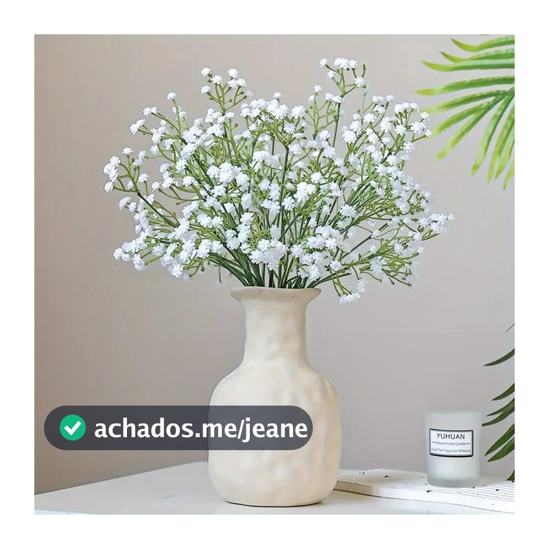 Galho Plantas Mosquitinhos Gypsophila Artificial Floral P/ Decoração Casamento, Arranjos, Decorar Festas - B-35