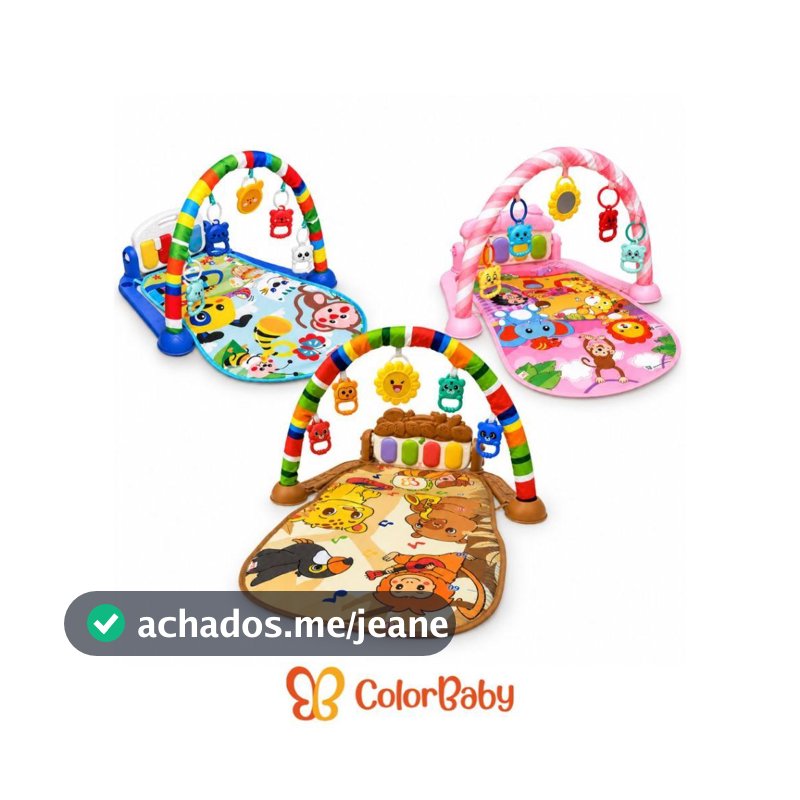 Tapete de Atividades para Bebê ColorBaby | Musical com Piano Interativo, Móbiles e Brinquedos