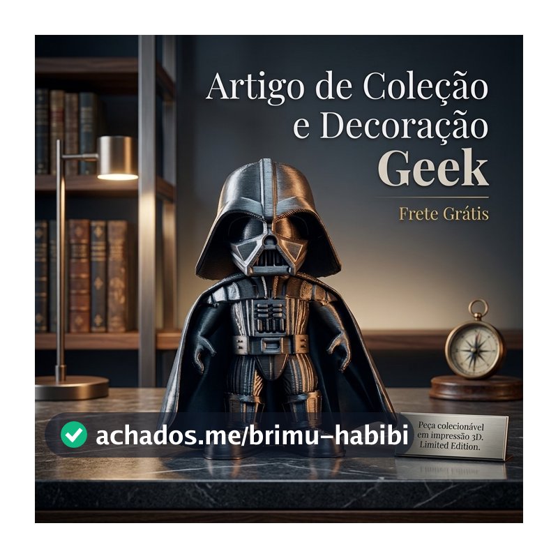 Decoração Nerd Geek Star Vilão Darth Colecionador Vader Wars Nerd Enfeite Temático Brinquedo Criança