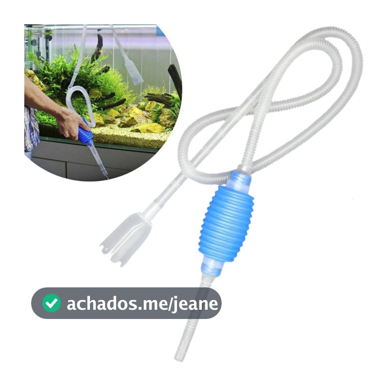 Sifão Aspirador Para Limpeza De Aquário e Lago Bomba De Sucção Manual Sifonador Aquatank AT-323