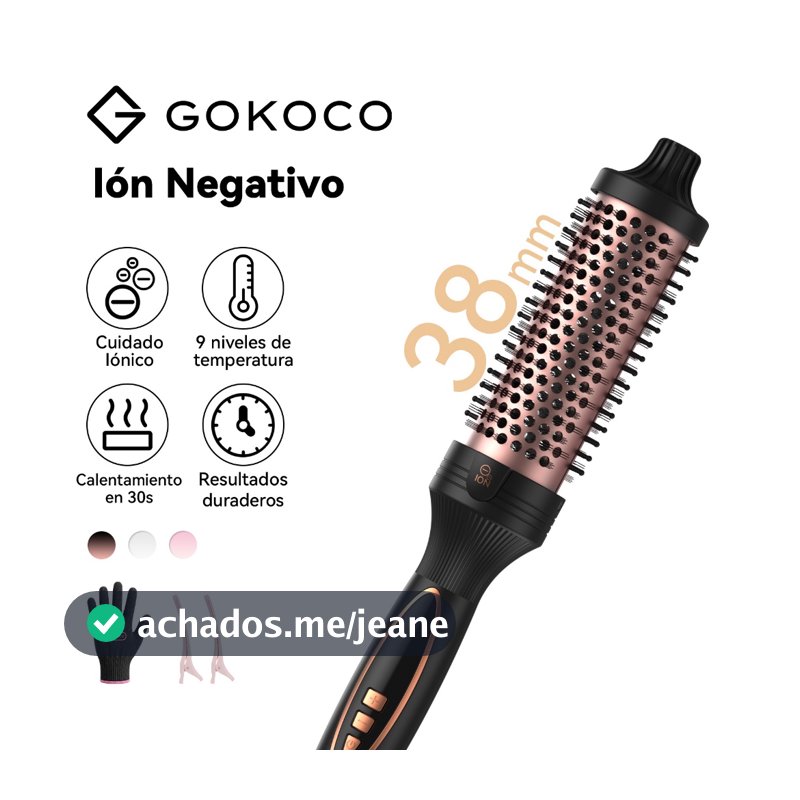 GOKOCO Modelador De Cabelo Portáti íons Negativos 9 Níveis De Temperatura Aquecimento Rápido 30s Para Cabelos Cacheado