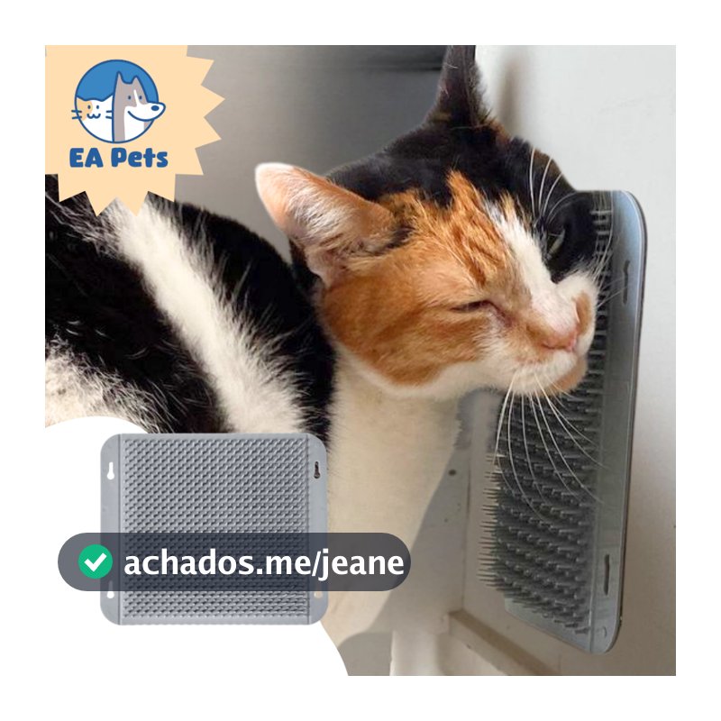 Escova De Parede Para Gatos Da Pet Games Massageadora Tira Pelos Confortável Saudável Higiênica