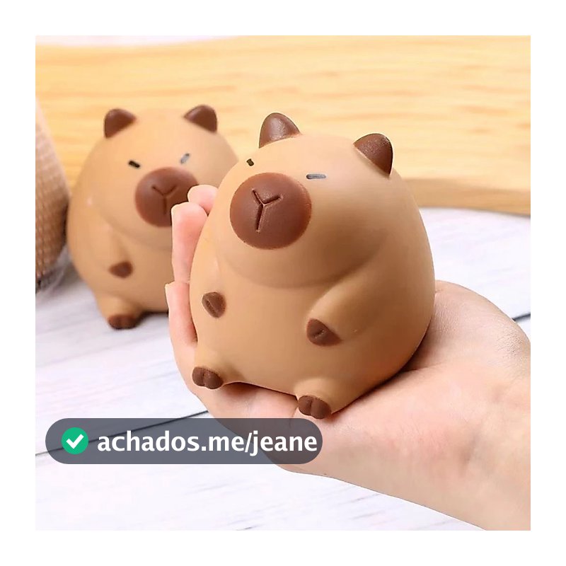 Brinquedo Capivara Fofo Squishy Antiestresse - Macio e Elástico, com Diversão no Alívio do Stress
