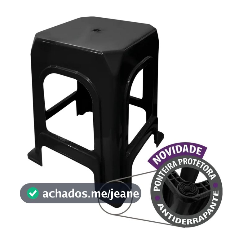 Banqueta de Plástico Adulto Resistente Plástica Reforçada