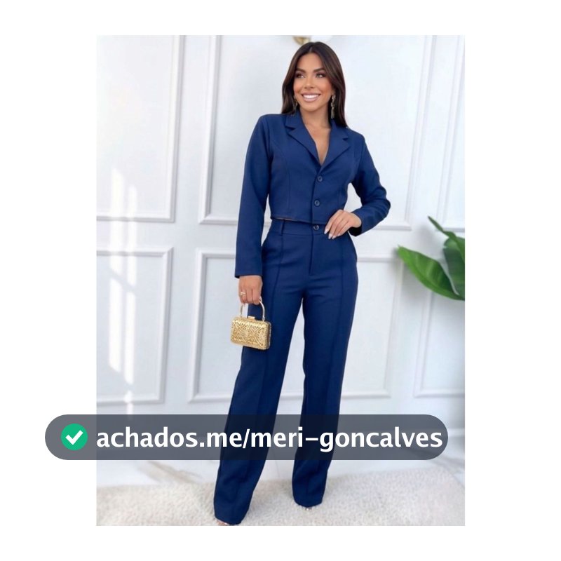 Conjunto Feminino de Calça E Blazer Alfaiataria Terninho Terno Casaquinho Social Elegante Chique Festa Trabalhar
