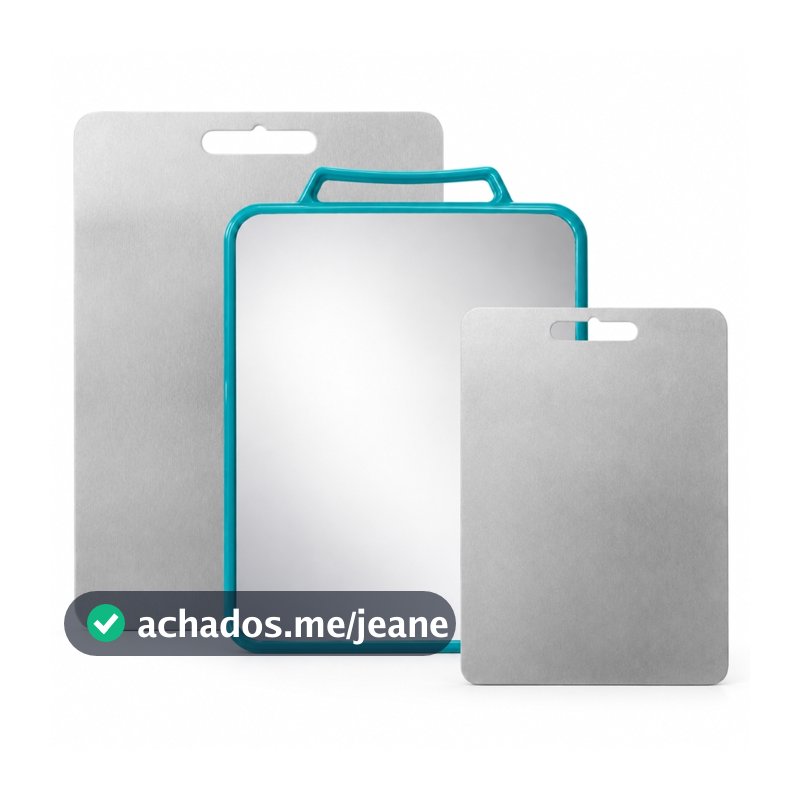Tábuas de Corte Aço Inox Antibacteriana Cozinha Churrasco Carne Legumes Premium