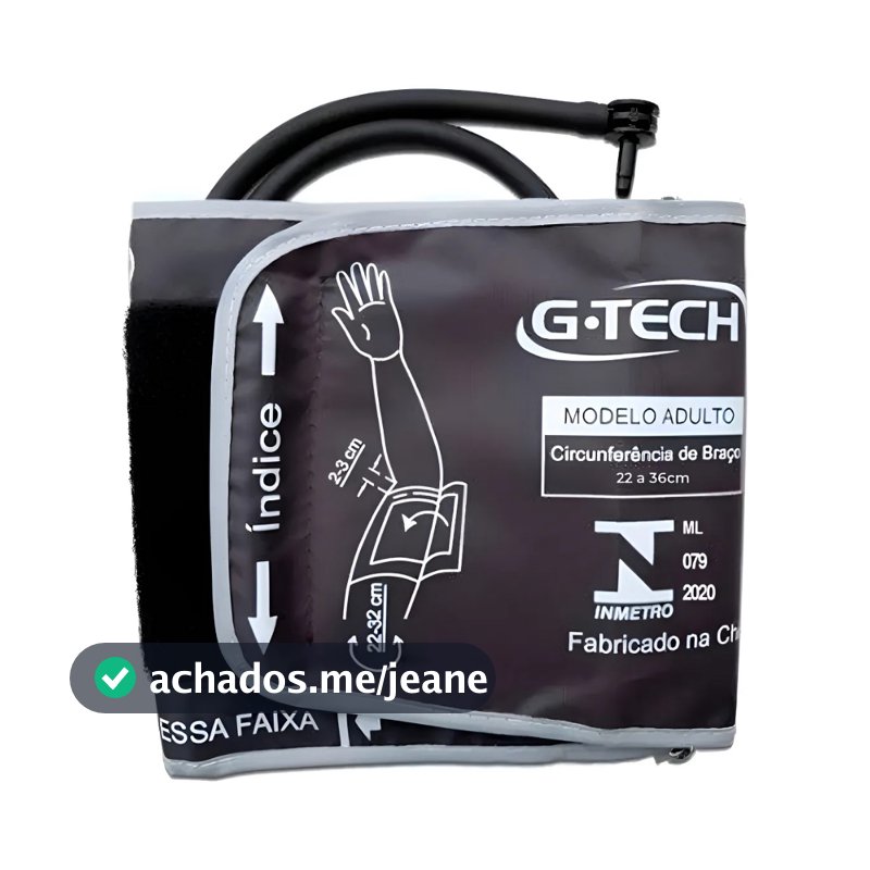 Braçadeira Adulto Aparelho Pressão Automático G-tech 22 a 36cm