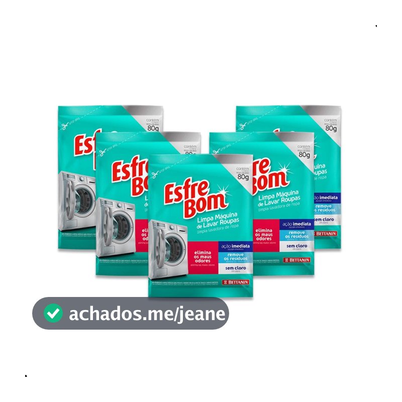 Kit Limpa Máquina de Lavar Roupas EsfreBom 5 Unidades