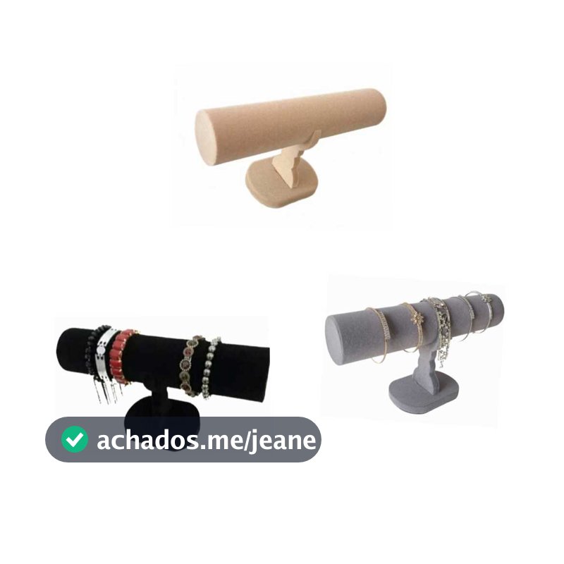 porta pulseira 25cm expositor em veludo