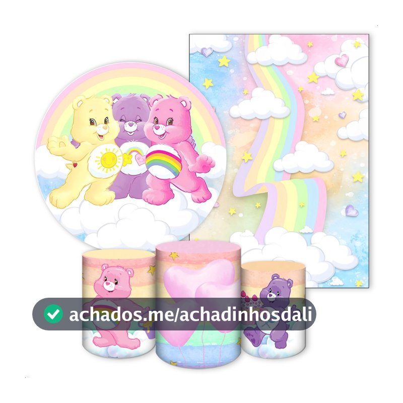 Kit 5 peças  Capa Painel + Capa Retangular + Trio Cilindros para Festa Temas URSI