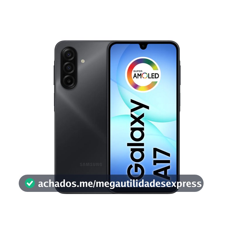 Smartphone Samsung Galaxy A17 com IA 128GB 4GB RAM Câmera de 50MP Tela de 6.7 NFC IP54