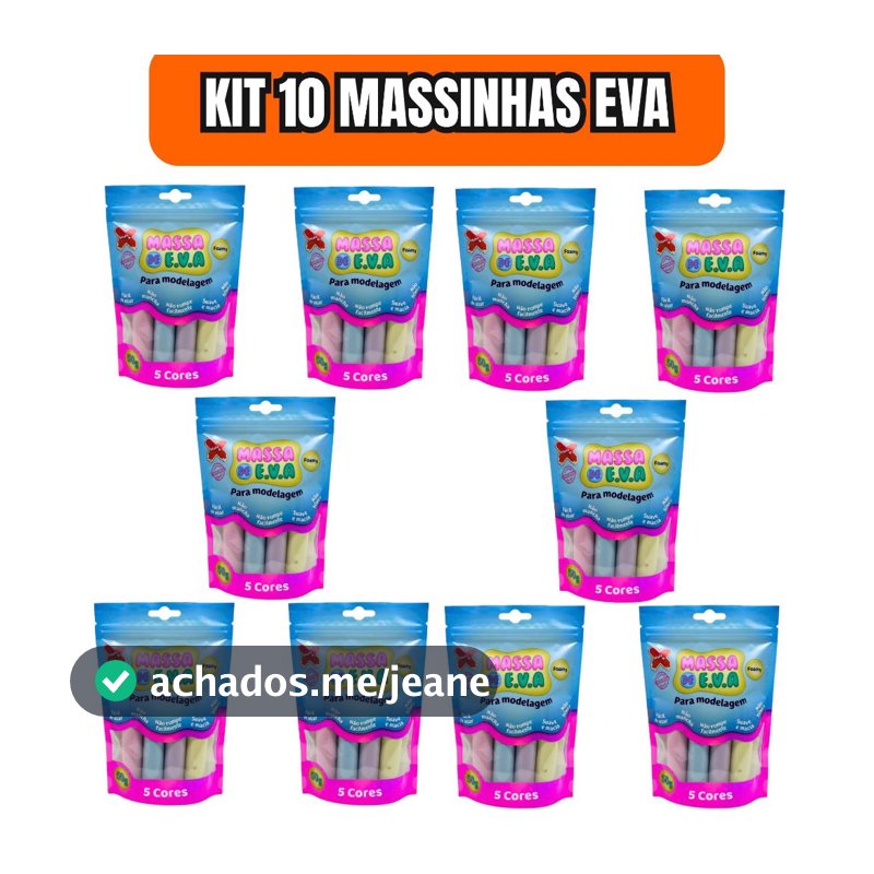 Massinha de EVA Make+ 5 Cores Pastel para Lembrancinha