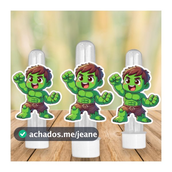 Apliques  HULK BABY CUTE HEROIS 6x4cm – Lembrancinha e Decoração  Festa - SORTIDOS