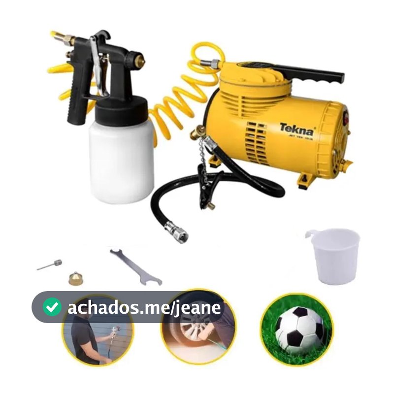 Compressor de Ar Direto 40 PSI 1/4 HP com Kit BIVOLT CD12151BK TEKNA