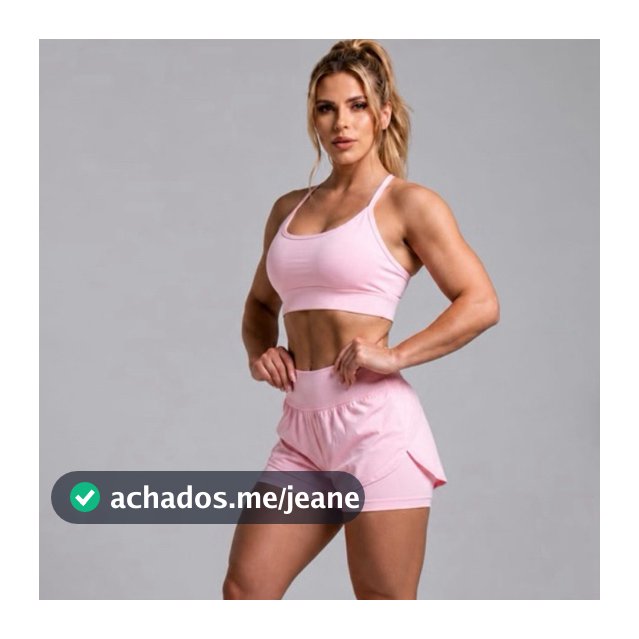 Conjunto Top e Short Duplo Fitness  Feminino Academia Tecido  Premium Zero Transparecia Tamanho P M G GG