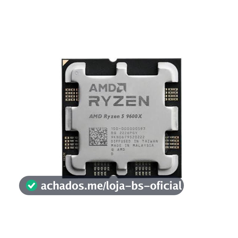 Processador AMD Ryzen 5 9600X, 3.9GHz (5.4GHz Turbo), 6-Cores 12-Threads, AM5 Novo (Sem Caixa ou Cooler)