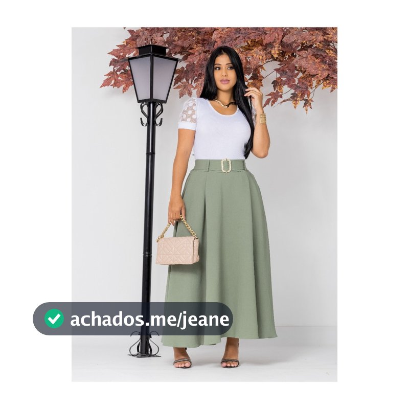 Saia Longa Feminina Elegante Sensorial com Bolsos – Elegante