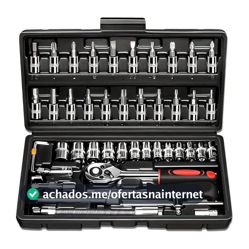 De Ferramentas 40/46 Peças Jogo De Soquetes Chave Catraca Reversível Com Maleta Jogo De Ferramentas Completo