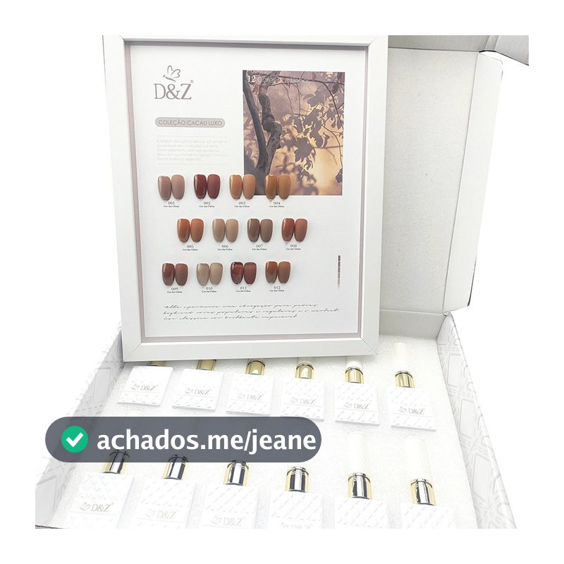 Kit 12 Cores Coleção  Esmalte em Gel Alta Pigmentação Manicure Nail Designer