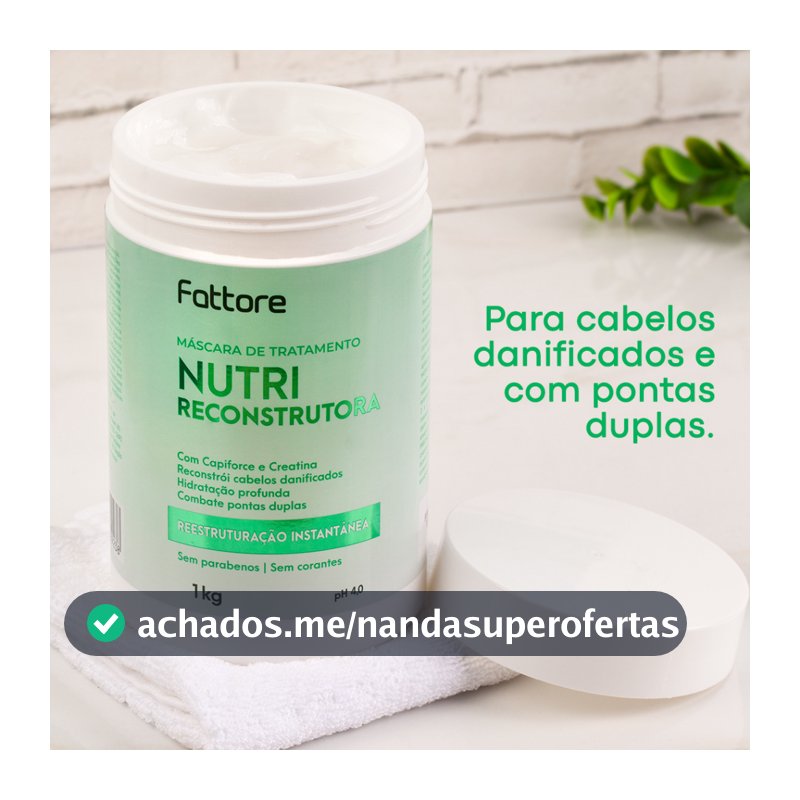 Máscara Nutrição Reconstrutora 1KG – Reconstrução Nutritiva Com Capiforce e Creatina Fattore