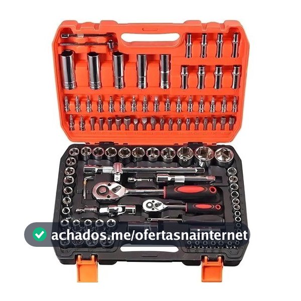 Conjunto de 108 ou 53 Peças de Ferramentas Soquete Sextavado Catraca Chave Maleta Multi-função Profissional