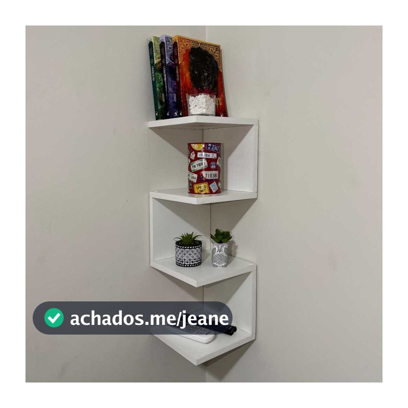 Prateleira de Canto 3D Nichos, Livros, Estante, Decoração