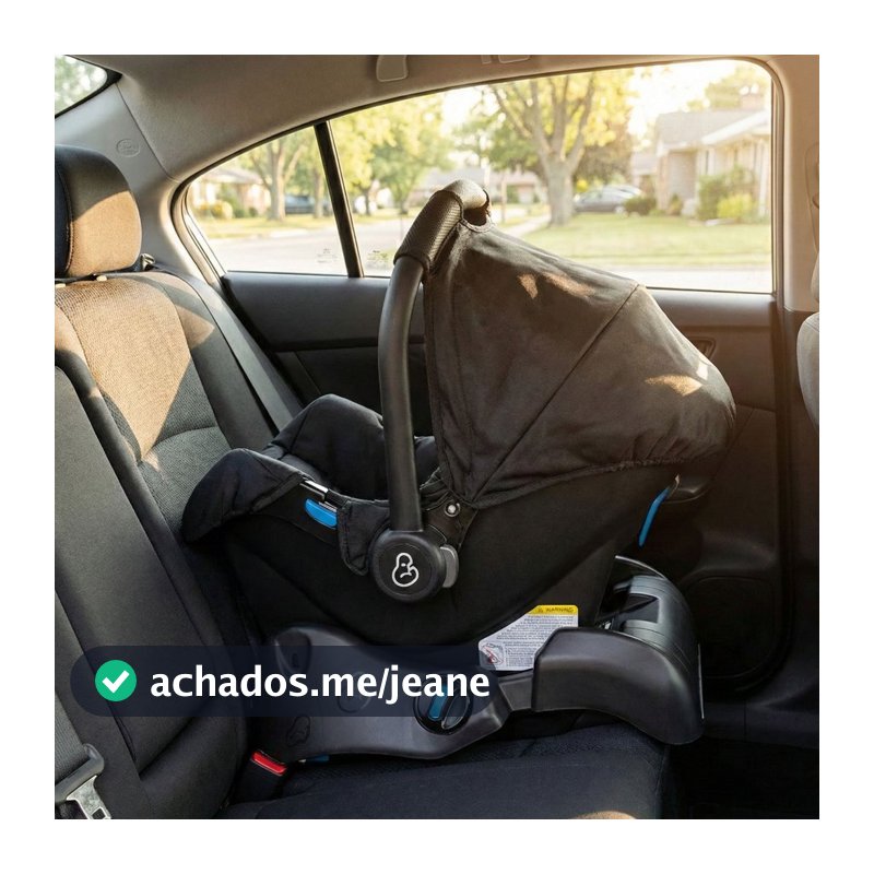 Bebê Conforto Grid Preto 0-13kg + Base Veicular Galzerano