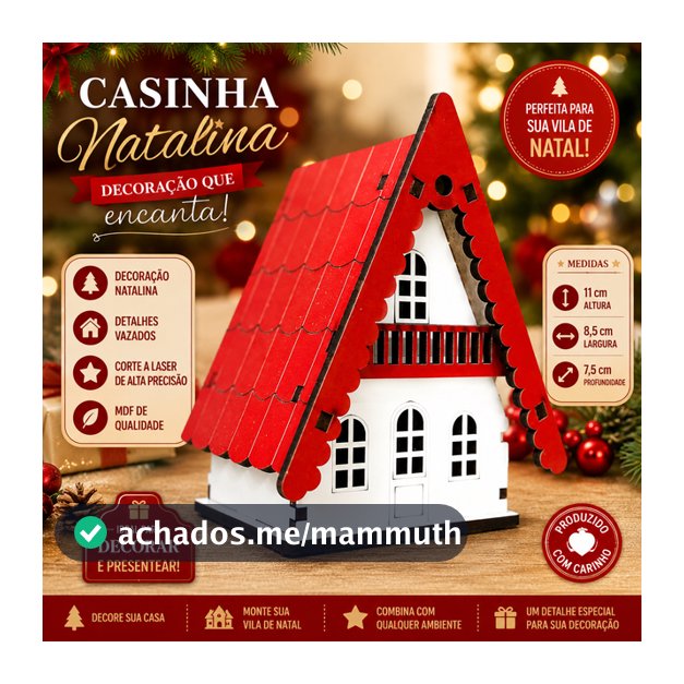3 Mini Casinha Decoraçao Enfeite Suculentas enfeites de natal e decoração presépio de natal grande
