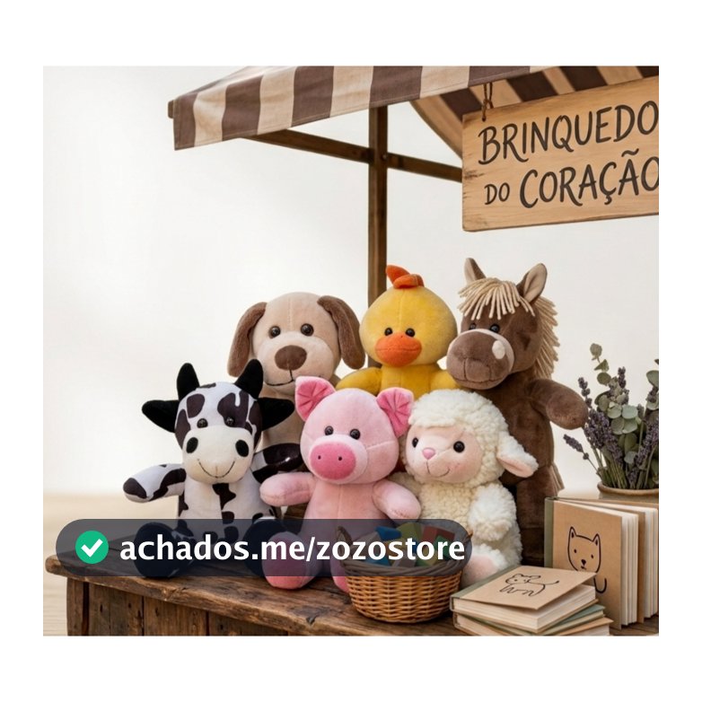 KIT COMPLETO FAZENDINHA MENINO-  6 UNIDADES DE PELÚCIA ANTIALÉRGICA