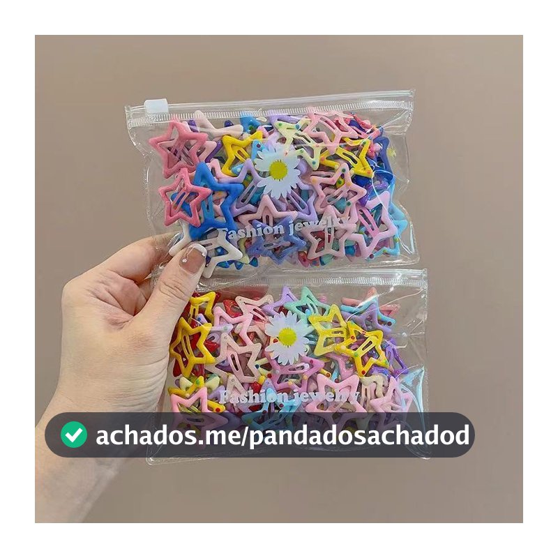 Kit 50/100 Peças Grampos De Cabelo Estrela Dopamina Cor Doce Para Mulheres，ModaPresilhas Laterais