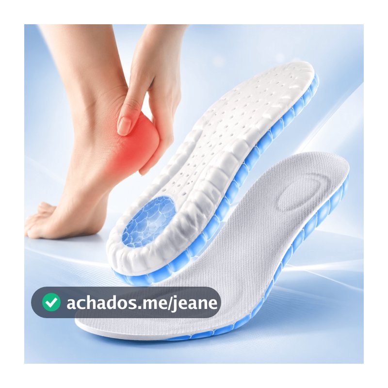 Palmilha Ortopédica  4D Anatômica Alto Conforto Tênis Sapatos