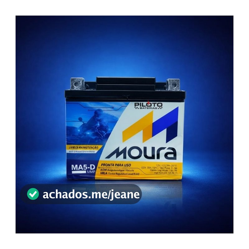 Bateria Moura Moto 5ah Titan/biz/bros/fazer/xre 125 150