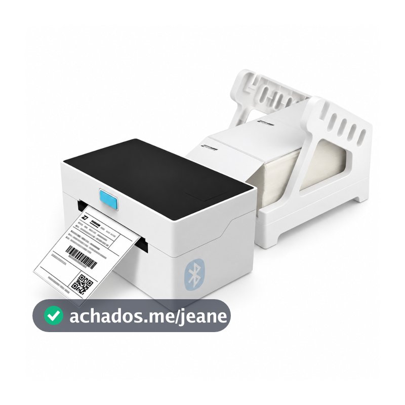 Impressora Etiquetas Térmica Bluetooth Código Barras Ecommerce Frete Com Suporte Etiquetas