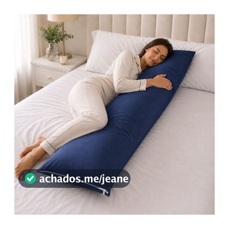 Travesseiro Xuxão Body Pillow 1,35m x 30cm com Fronha Grande Macio Confortável para Dormir Abraçar Várias Cores