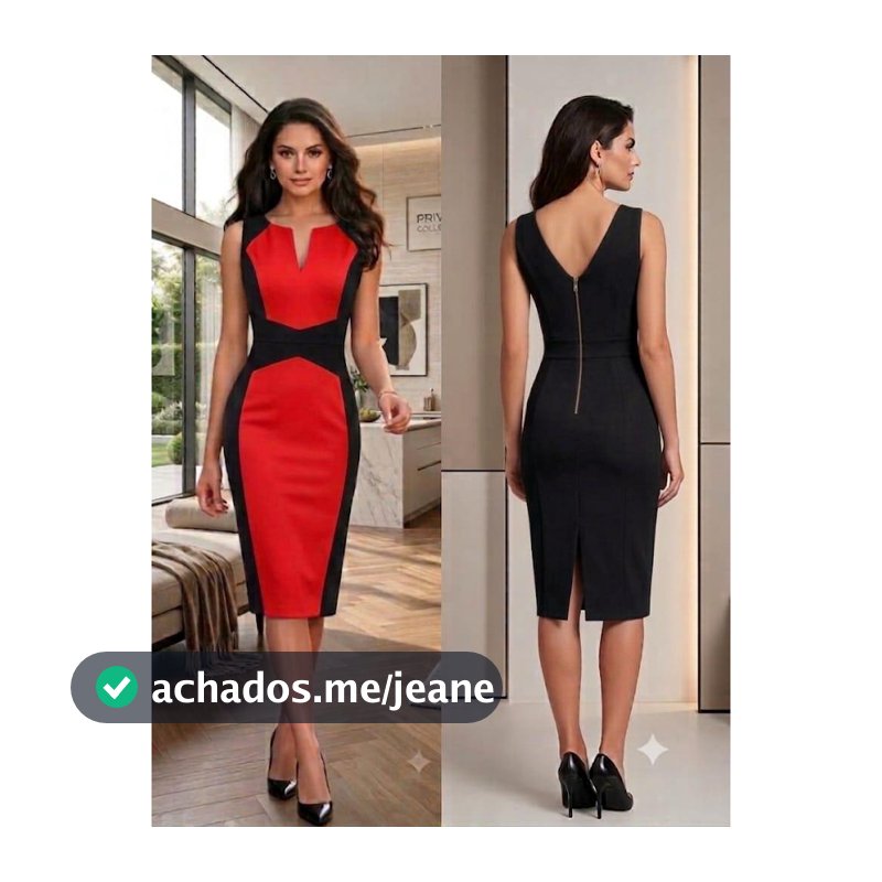 Vestido Midi Feminino Tubinho Elegante Malha Crepe Premium Modelagem Ajustada Alça Largas
