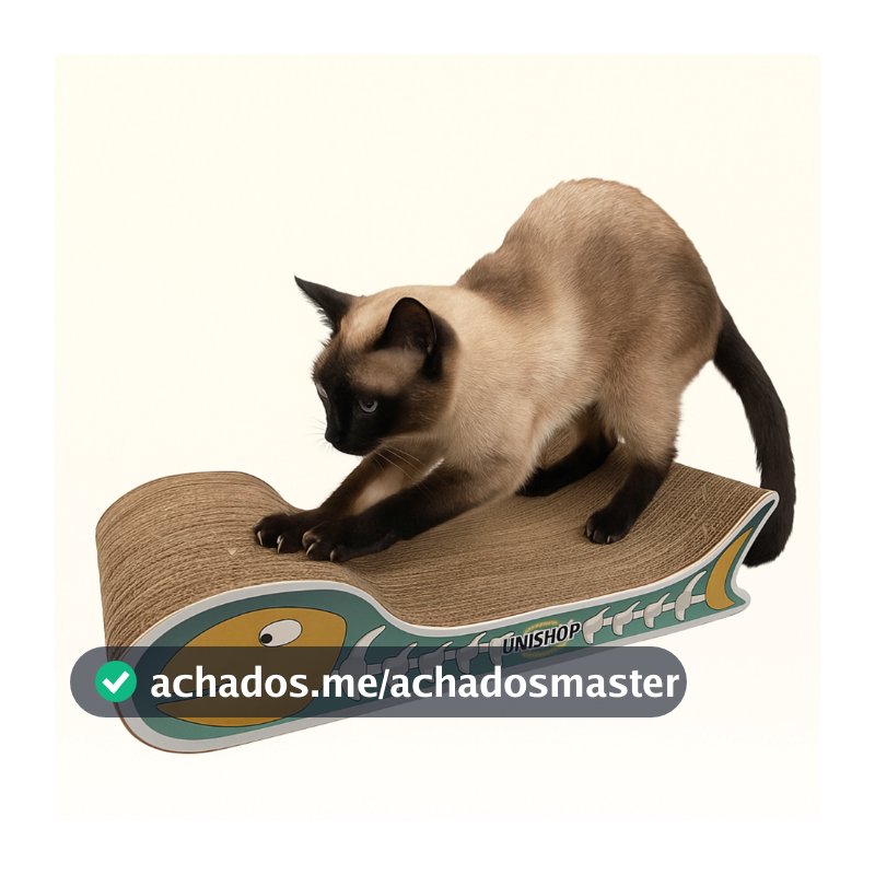 Arranhador de Papelão Para Gatos Peixe Formato Peixinho Cama Gato Unishop