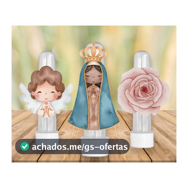 Apliques para Tubete Doces Bolo -  Nossa Senhora Aparecida -  Lembrancinhas Divertidas para Sua Festas